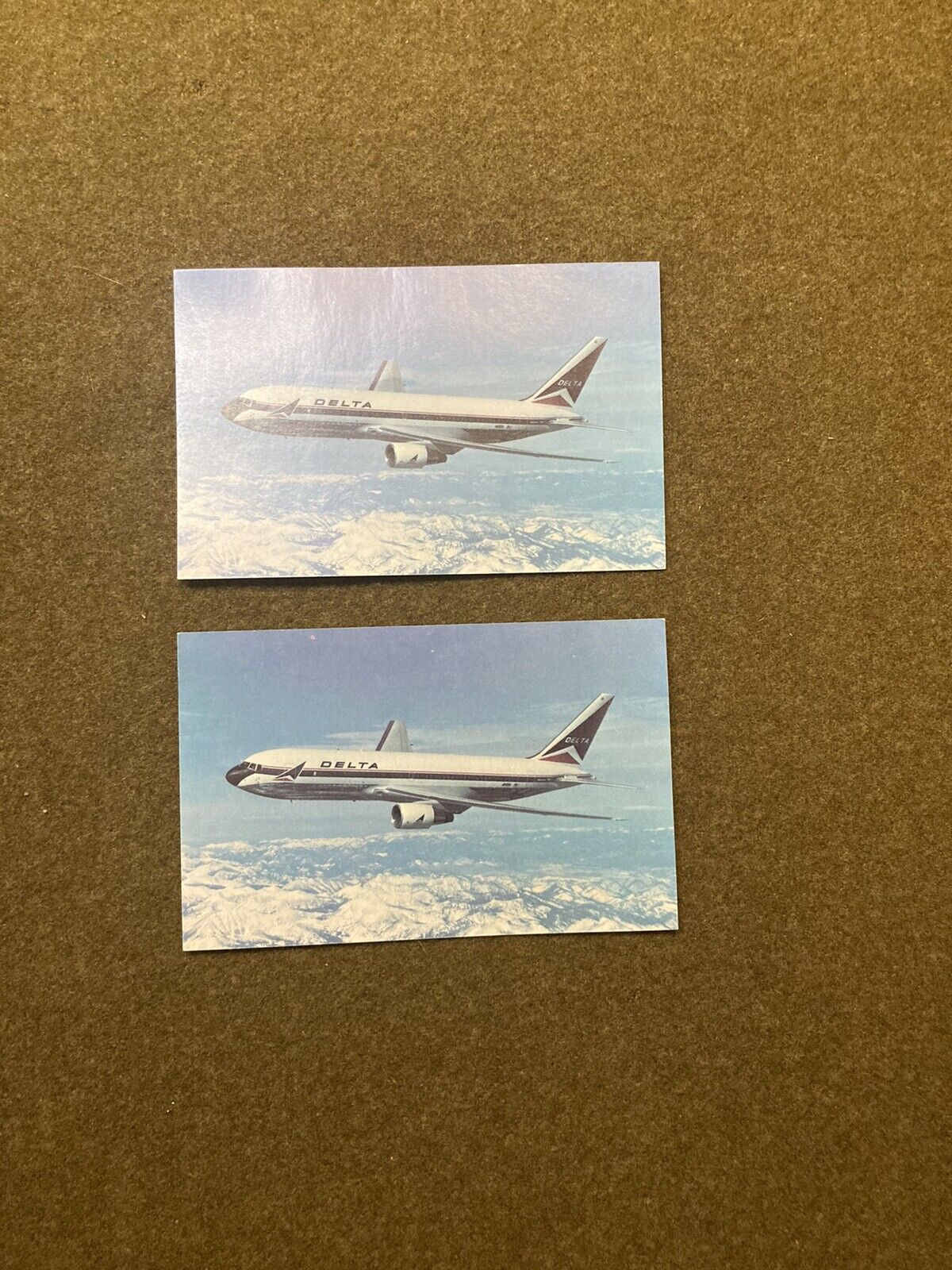 Vintage 1960’s Delta Air Lines Post Cards Lot Of Two 