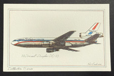 United Airlines McDonnell Douglas DC-10 Artist Rendering Aircraft Postcard picture