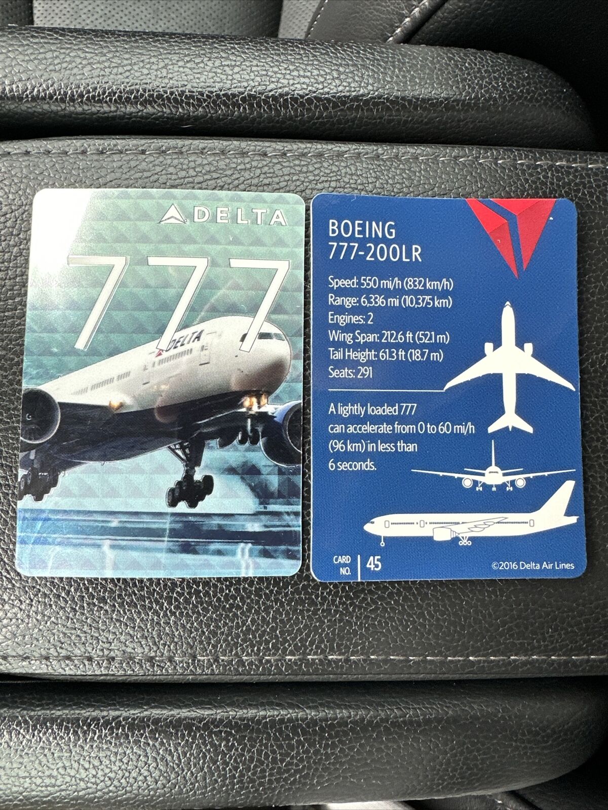 Delta Airline Collectible Trading Card (pilot card) Card 45 777 Never Issued