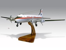 Douglas DC-4 Qantas Air Cargo Desk Wood Airplane New Model Large Scale 1/100 picture