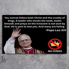 No Kings In America Anti Trump Dictator Car Magnet | Bumper Sticker picture