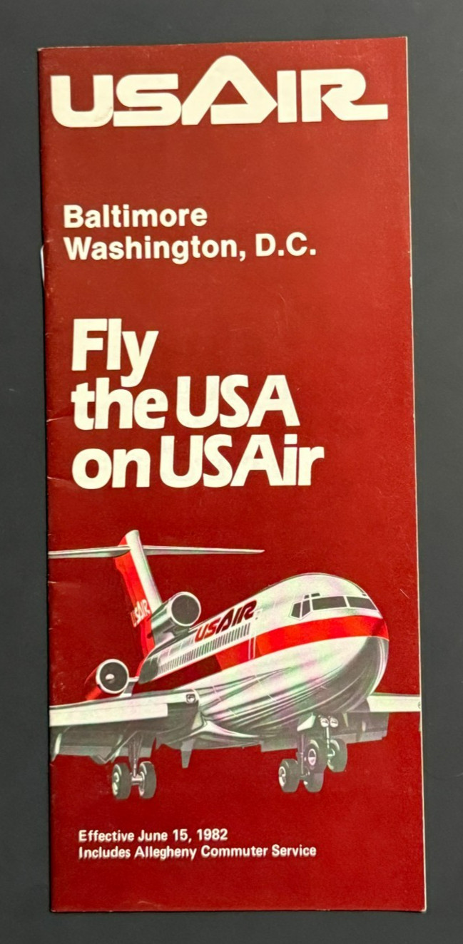 USAIR Baltimore / Washington, D.C. Timetable Effective June 15, 1982