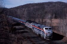 Duplicate Train Slide Amtrak Genesis #33 03/2000 W. Brimfield MA picture