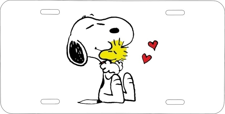 SNOOPY AND WOODSTOCK USA MADE LICENSE PLATE SNOOPY AND WOODSTOCK USA MADE LICENSE PLATE