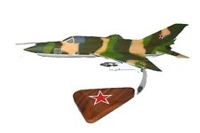 Russia Mikoyan-Gurevich MiG-21 Fishbed Camo Desk Display 1/32 Model SC Airplane picture