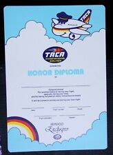 TACA INTERNATIONAL AIRLINES HONOR DIPLOMA (JUNIOR FLYER) CARD picture