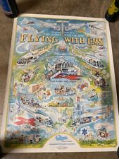 Vintage Aerospatiale Helicopter Corporation Advertising Poster picture