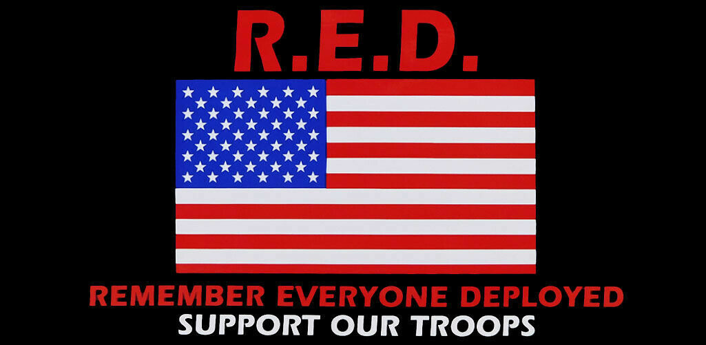 R.E.D. Remember Everyone Deployed Support Our Troops USA Decal Bumper Sticker