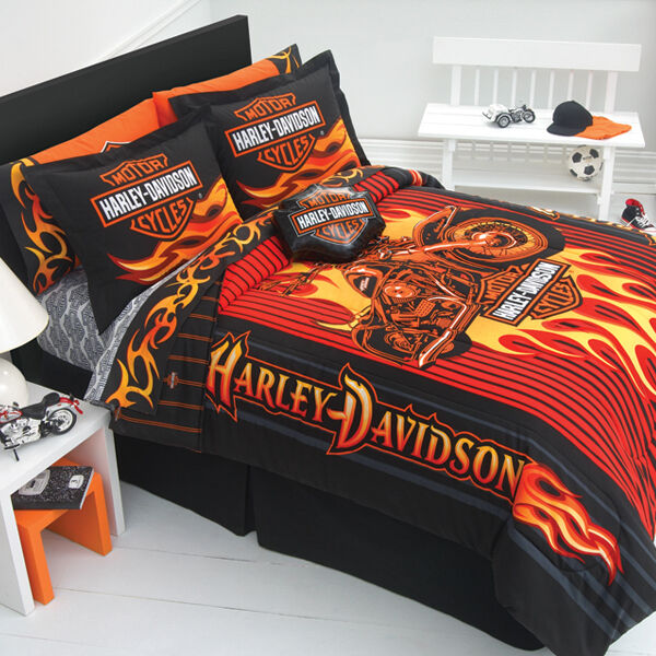 Harley Davidson Flame Rider Fireball Sheet Sets-Full Size