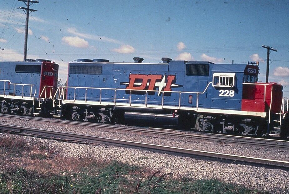 Railroad Slide - Detroit Toledot & Ironton #228 Locomotive Flat Rock Michigan
