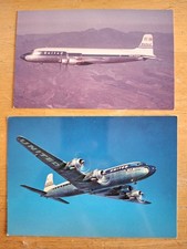 United Airlines 2 Postcards Douglas DC-6A & Douglas DC-7 Mainliner picture