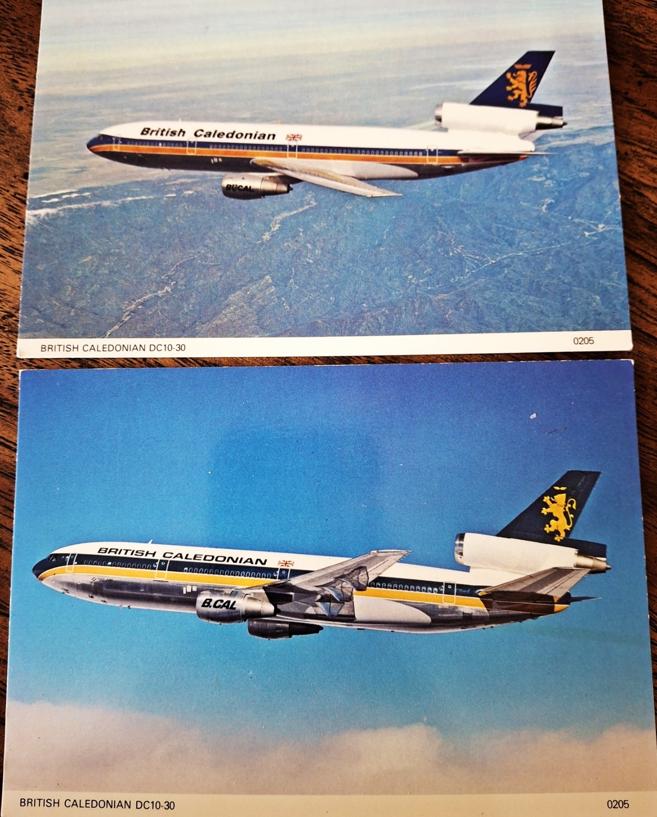 British Caledonian Airways 2 McDonnell Douglas DC-10 Postcards BCAL British Caledonian Airways 2 McDonnell Douglas DC-10 Postcards BCAL