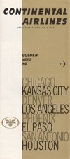 Continental Airlines timetable 1962/02/01 picture