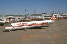 TWA Douglas DC-9-51 N416EA at STL in October 1987 8