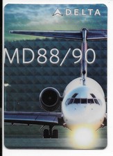 2016 Delta Airlines MD88 MD90 Aircraft Airlines Trading Card 48 picture