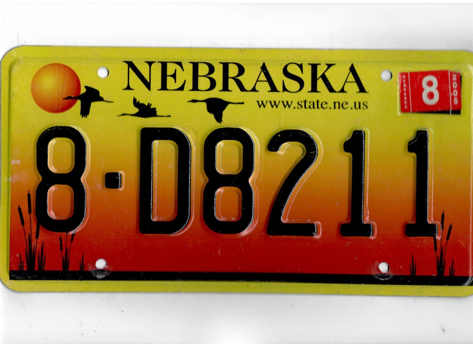 NEBRASKA passenger 2005 license plate \