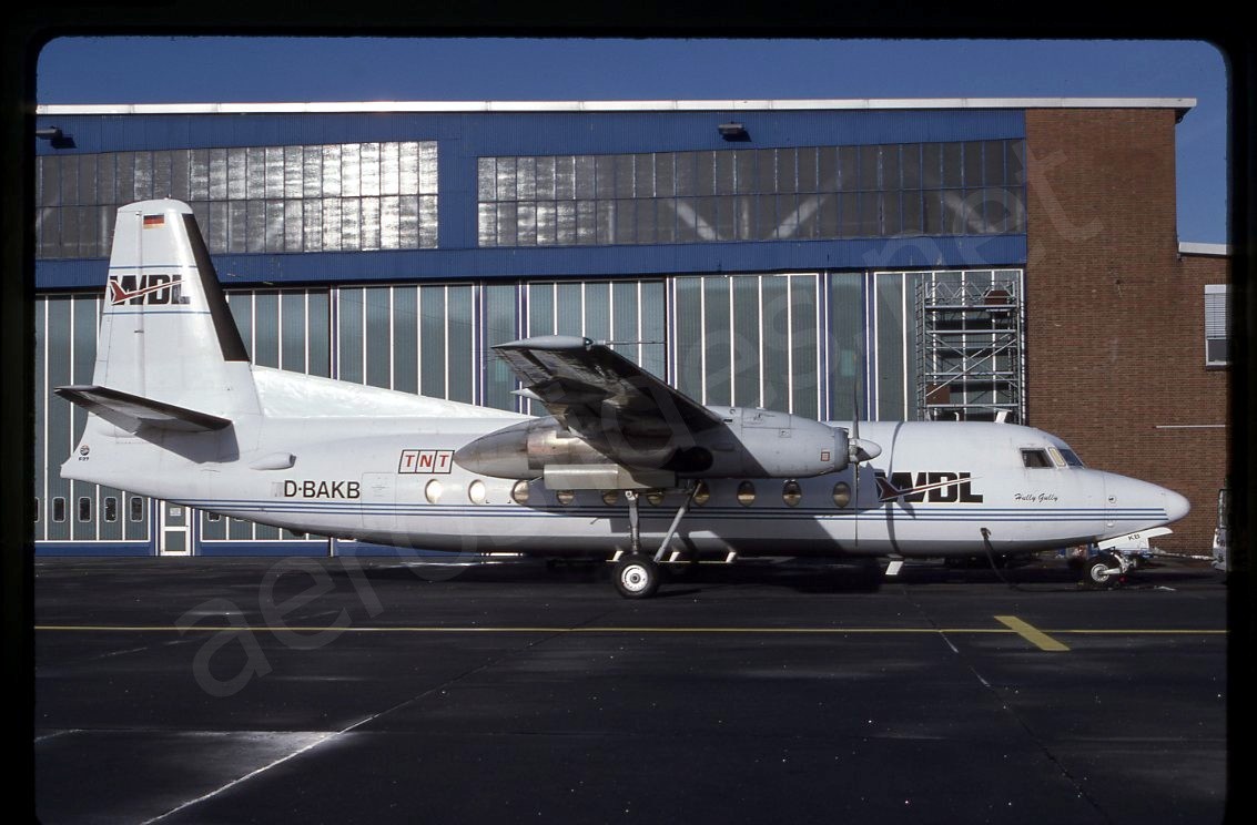 WDL Aviation Fokker F27 D-BABK Jan 00 Kodachrome Slide/Dia C26