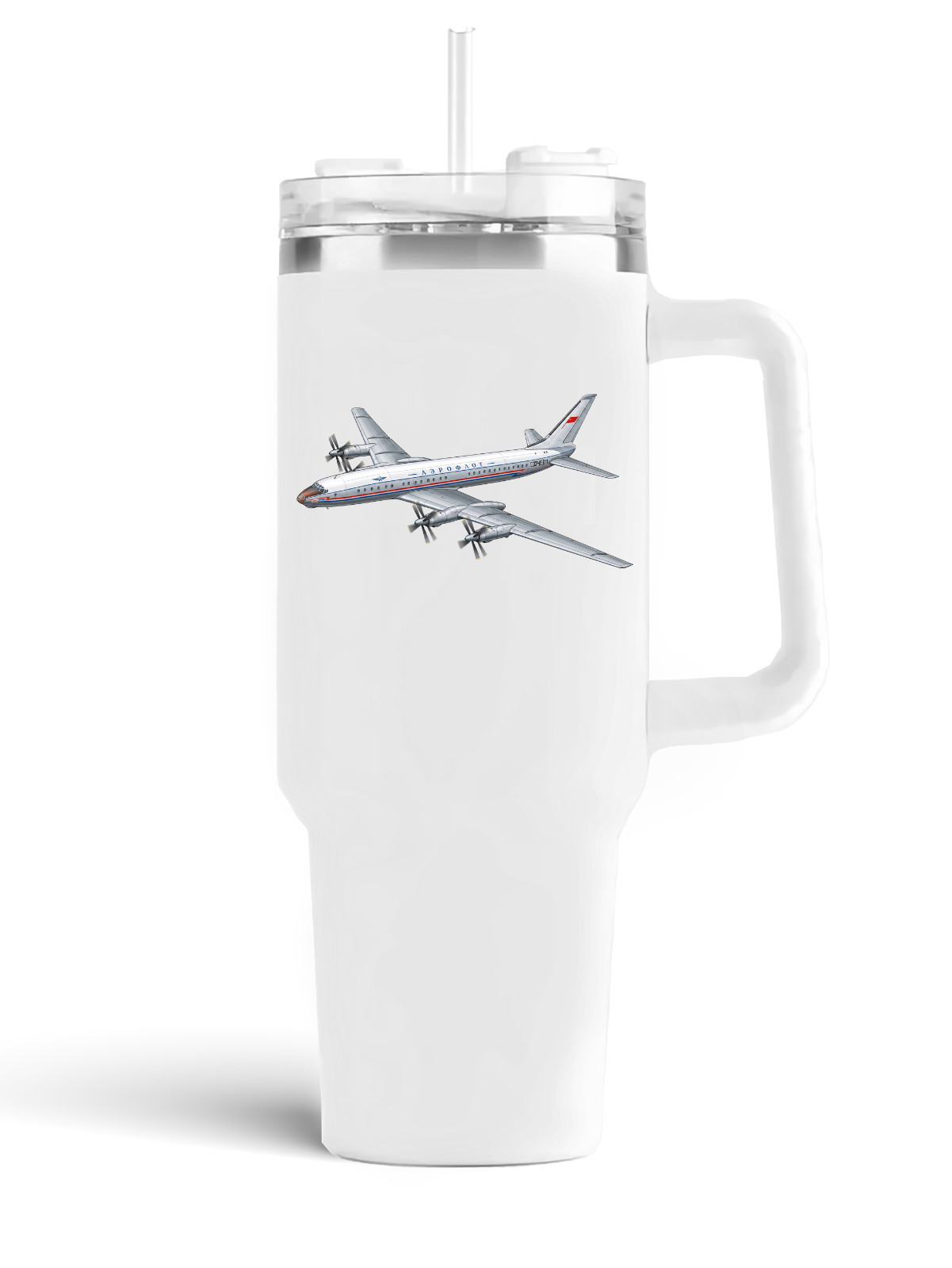 Aeroflot Tupolev Tu-114 Stainless Steel Quencher Tumbler 40oz