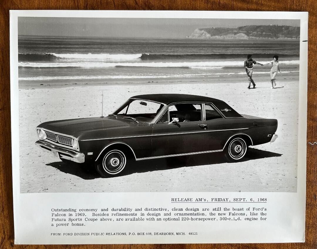 Original 1969 Ford Falcon Official Press Release Photo (Ships FREE)