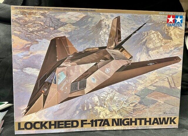 Tamiya 1/48 #61059 Lockheed F-117A Nighthawk Plastic Model - 1998 - Sealed Parts