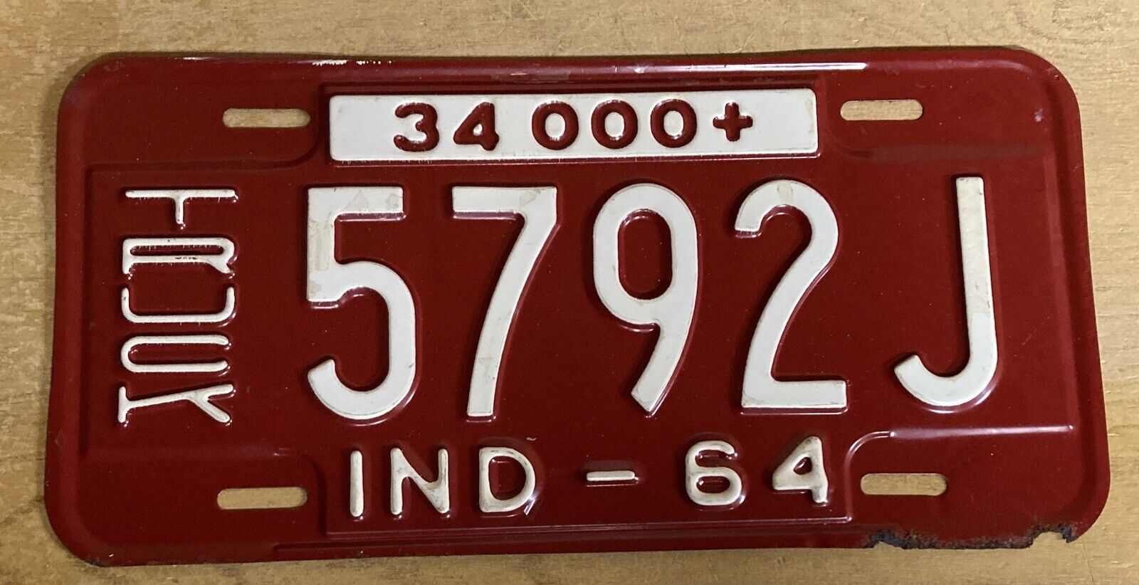 1964 Indiana License Plate Truck