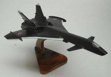 MiG-31 Firefox Mikoyan Fighter Airplane Desktop Kiln Dried Wood Model Small New picture