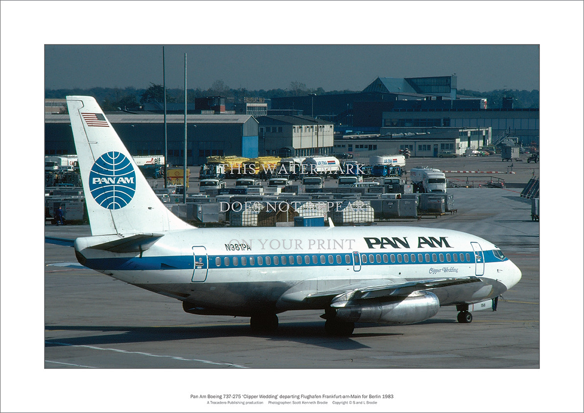 Pan Am Boeing 737-275 A3 Art Print – Frankfurt Am Main – 42 x 29 cm Poster