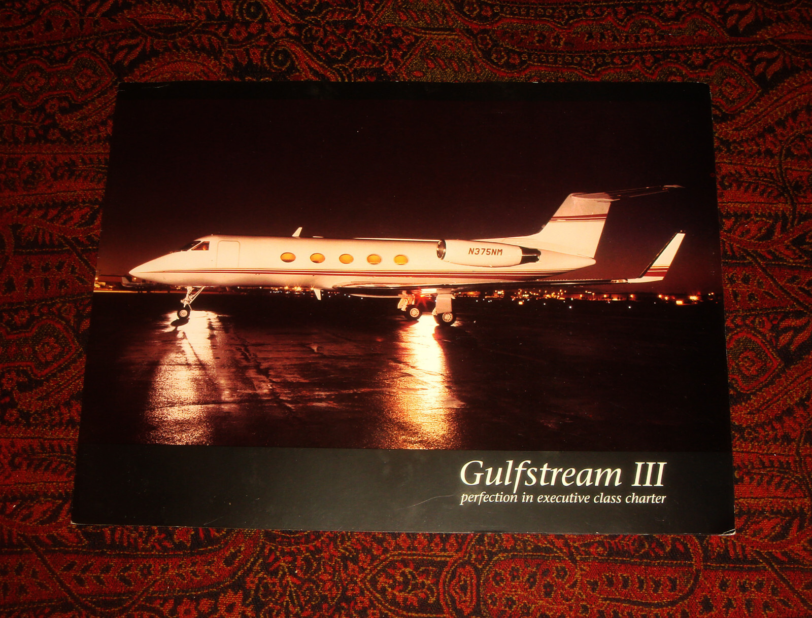 GULFSTREAM III Jet Aircraft 1986 Brochure 4 page Aerospace Catalog 9