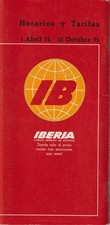 Iberia, Líneas Aéreas de España timetable 1971/04/01 picture