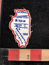 Vintage NATIONAL STEARMAN FLY-IN Airplane Patch - Galesburg Illinois 96B7 picture