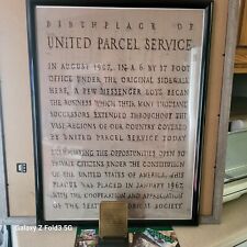 United Parcel Service UPS Original Landmark Poster and Bronze placard picture