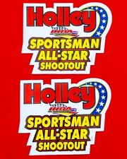 2 HOLLEY IHRA MOTORSPORTS Sportsman All Star Shootout NEW OLD STOCK 7x6 STICKERs picture
