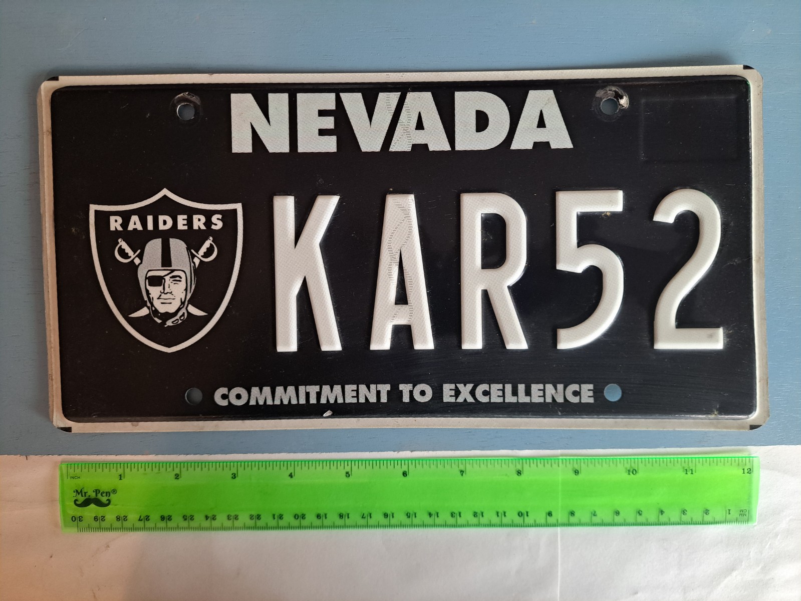 License Plate, Nevada, NFL Las Vegas Raiders, KAR 52, Not Car 54 Where Are You?