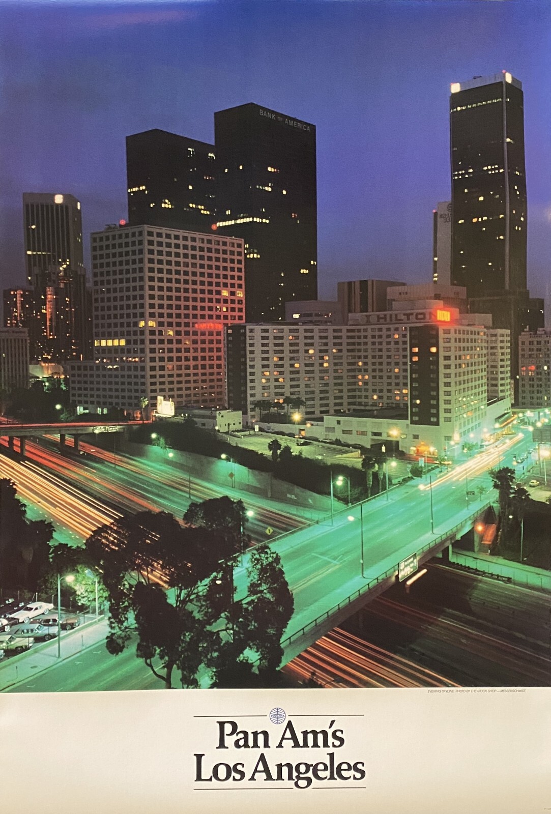 Fantastic Pan Am Los Angeles poster from the 1987 series, unused - 28