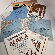 National Geographic People of Africa and the Middle East Poster Maps 1962 + picture
