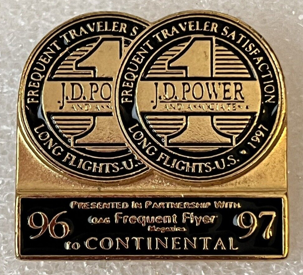 Continental Airlines Frequent Traveler Satisfaction Long Flights US 1996 Pin