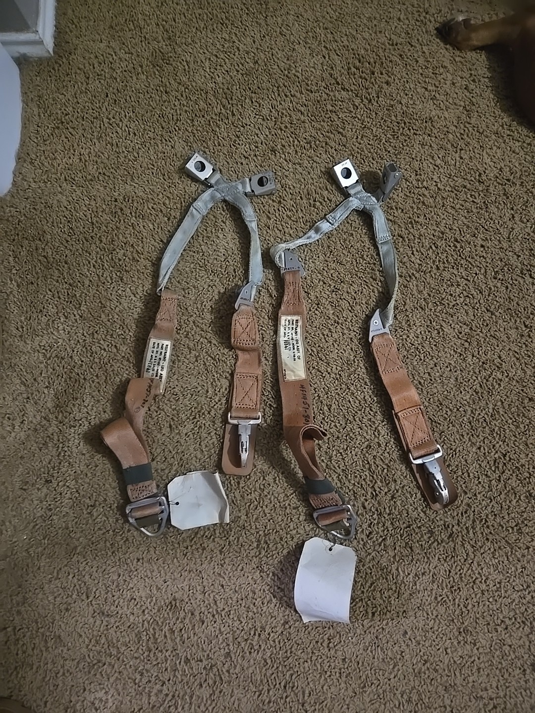 Convair B-58 Leg Restraints Lot Of 2 Convair B-58 Leg Restraints Lot Of 2