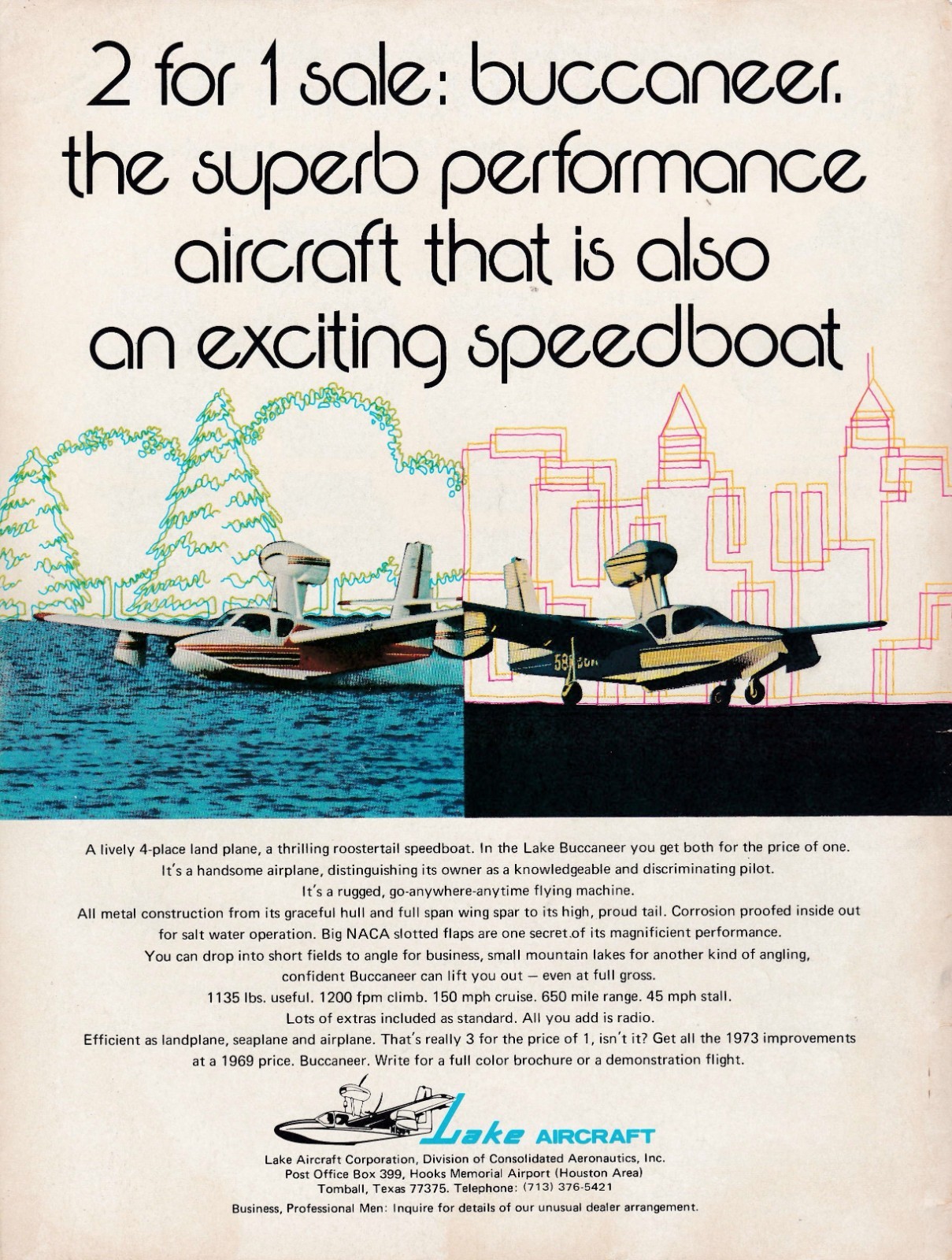 1973 Lake Buccaneer Aircraft Ad 7/22/2025g