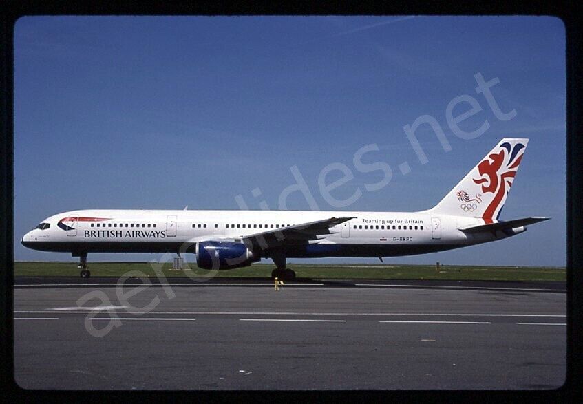 British Airways Boeing 757-200 G-BMRC May 98 NOTES Kodachrome Slide/Dia A5