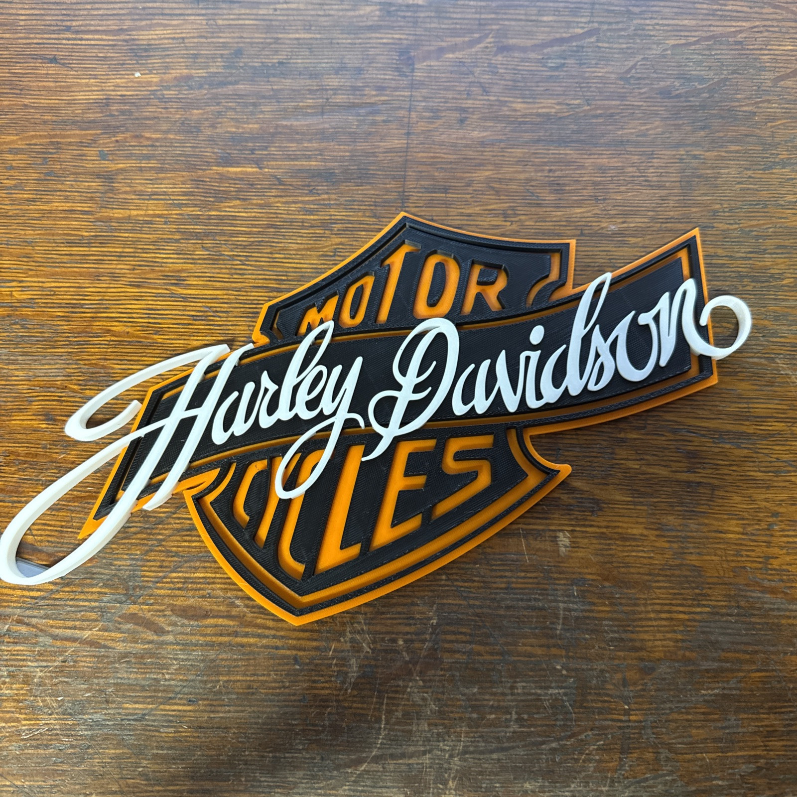 3D Printed Harley Davidson Sign Bar & Shield Wall Art 3D Printed Harley Davidson Sign Bar & Shield Wall Art