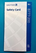 2016 UNITED AIRLINES SAFETY CARD--777-200M/G picture