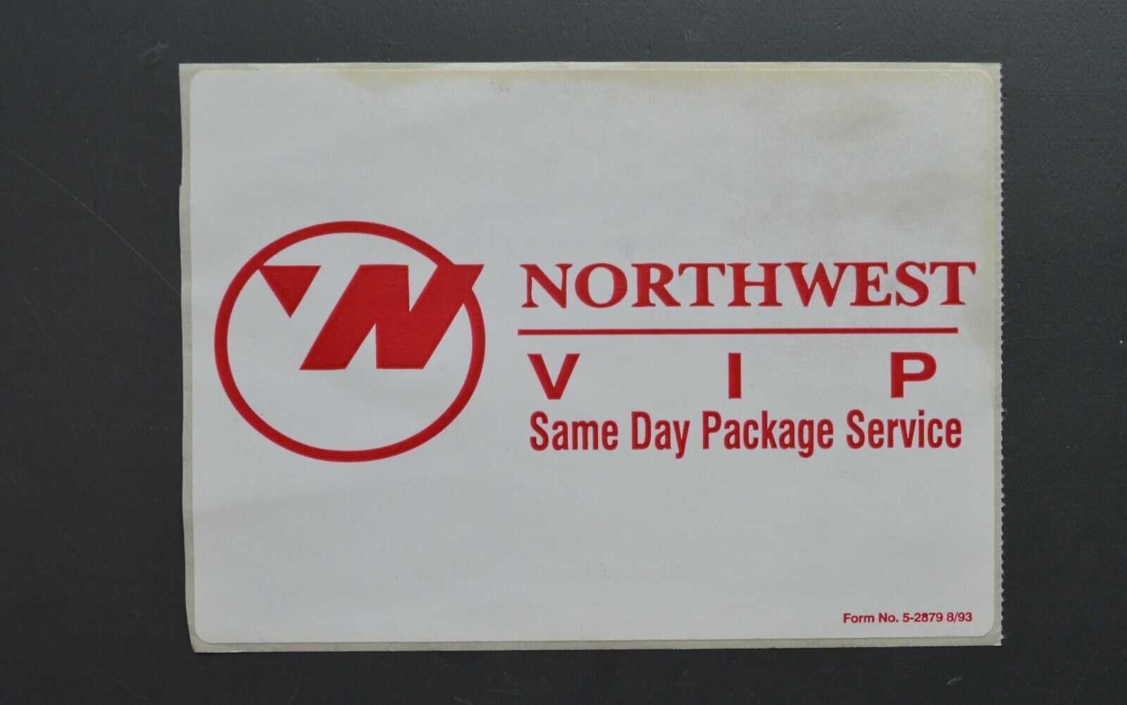 Northwest Airlines VIP Cargo Service Sticker (1993)