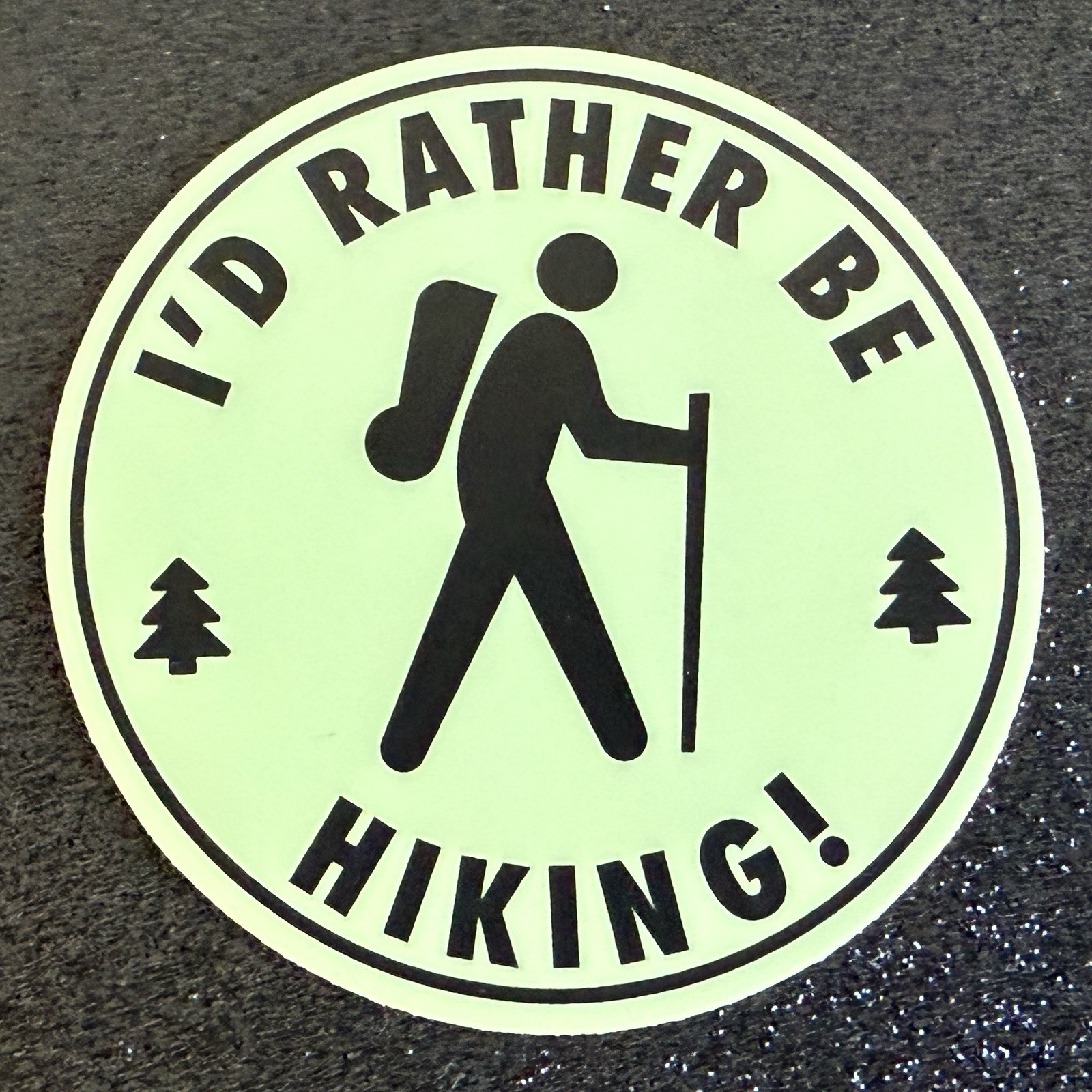 I’d Rather Be Hiking Weatherproof Vinyl Sticker I’d Rather Be Hiking Weatherproof Vinyl Sticker