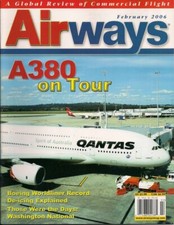 Airways Magazine February 2006 - Qantas Airbus A380 Cover picture