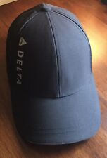 Discontinued Delta Air Lines Black & Gray Fitted Baseball Cap M/L Adjustable picture