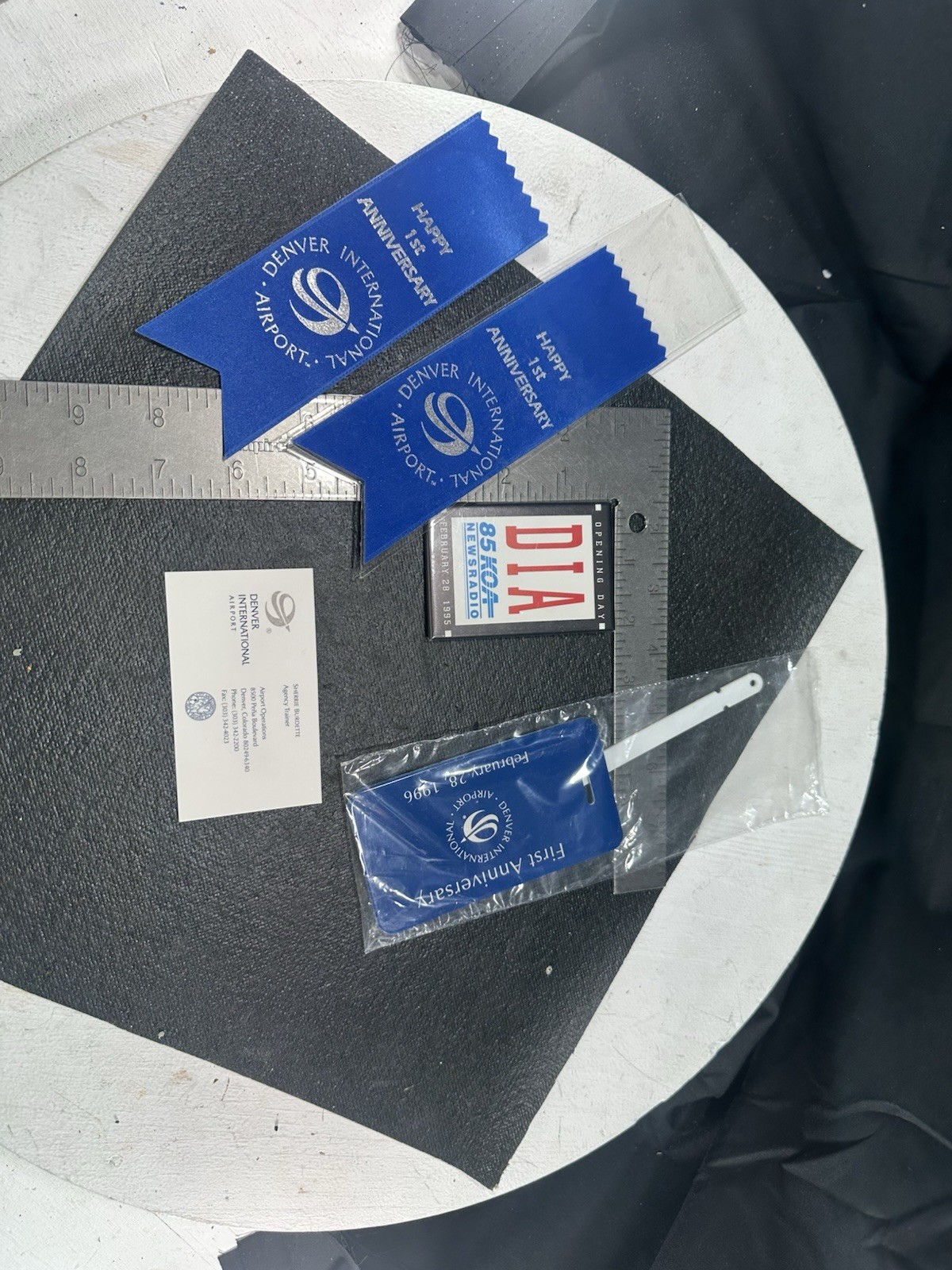 Denver International Airport DIA 1995 Opening Day Pin 1996 Anniversary Lot