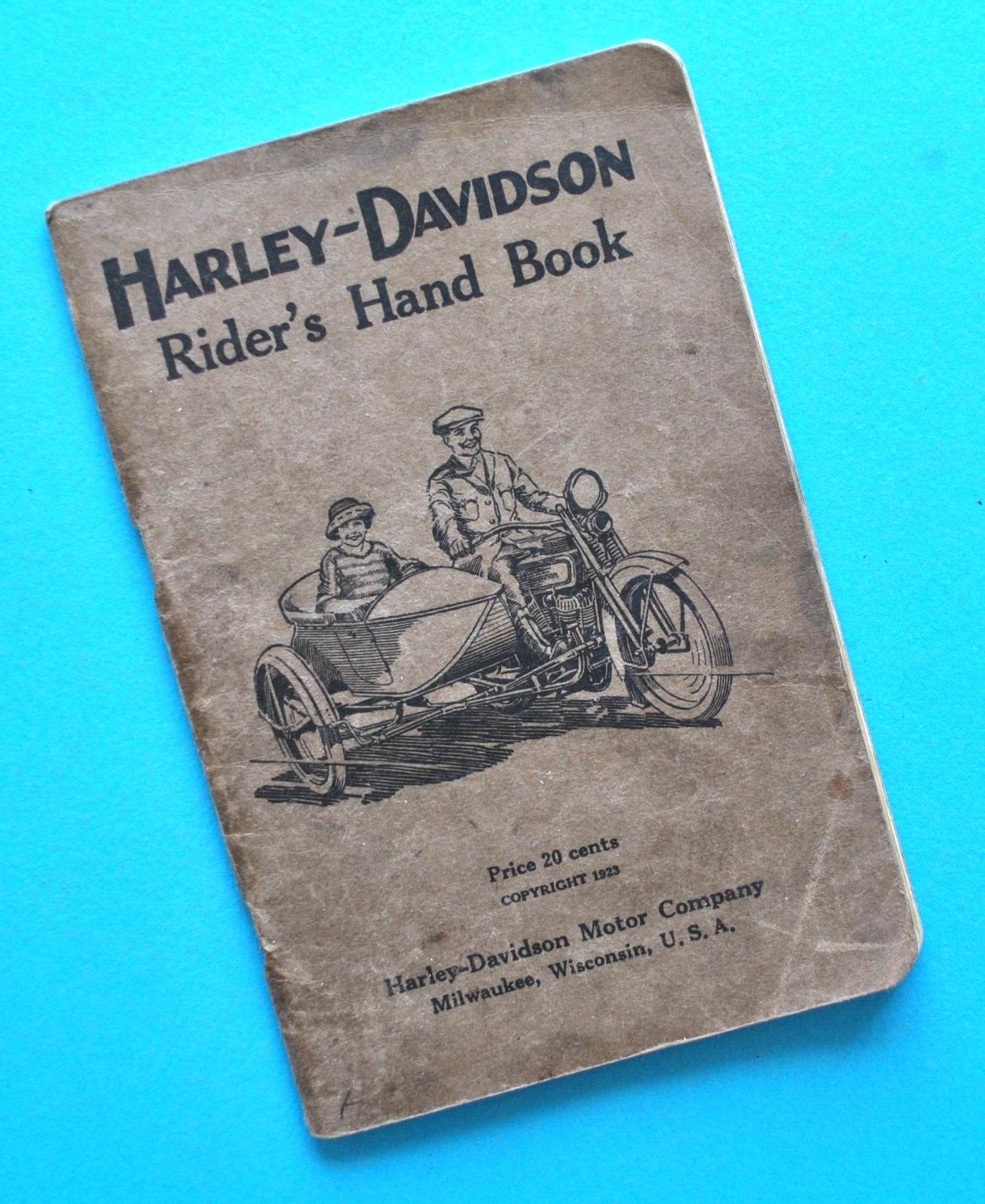 1920's Harley Davidson Riders Hand Book FS J JS JD FDS 61 & 74 Owners Manual