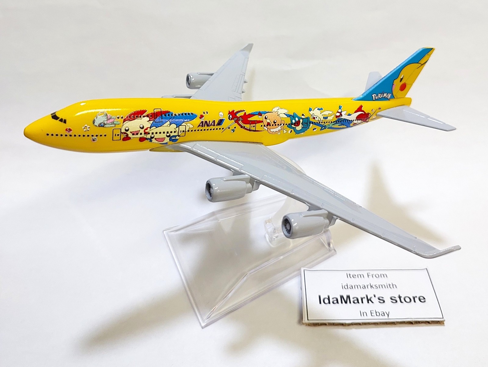 ALL NIPPON AIRLINES Pokemon Die cast Model Boeing B747 15cm Plane Japan Diecast