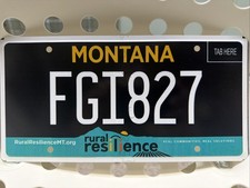 REAL COMMUNITIES. REAL SOLUTIONS. RuralResilienceMT.org MONTANA LICENSE PLATE picture