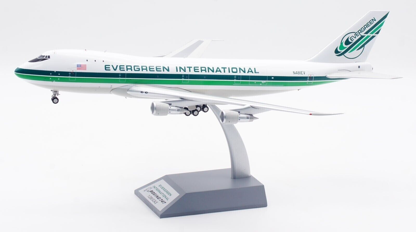 B-741-EZ-481 Evergreen International Boeing 747-100 N481EV Diecast 1/200 Model
